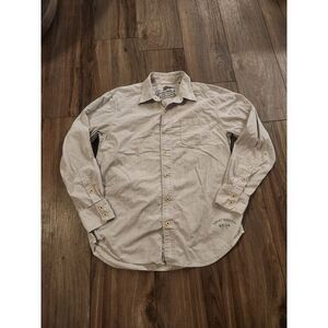 Tommy Bahama Gray and White Striped Button Front‎ Shirt